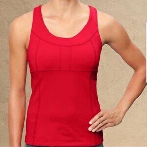 Athleta Red "PR" Tank Top I Size Sm